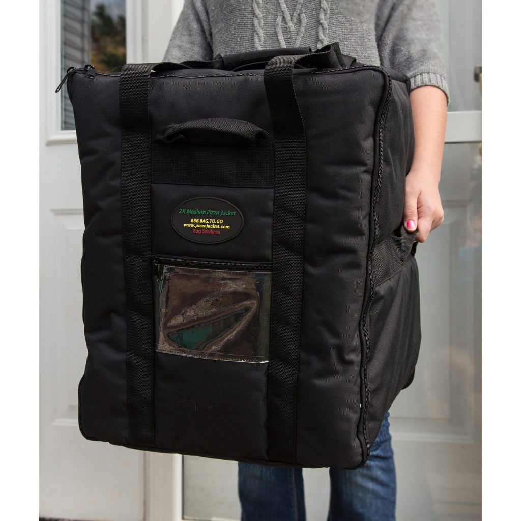 Double-capacity medium pizza bag