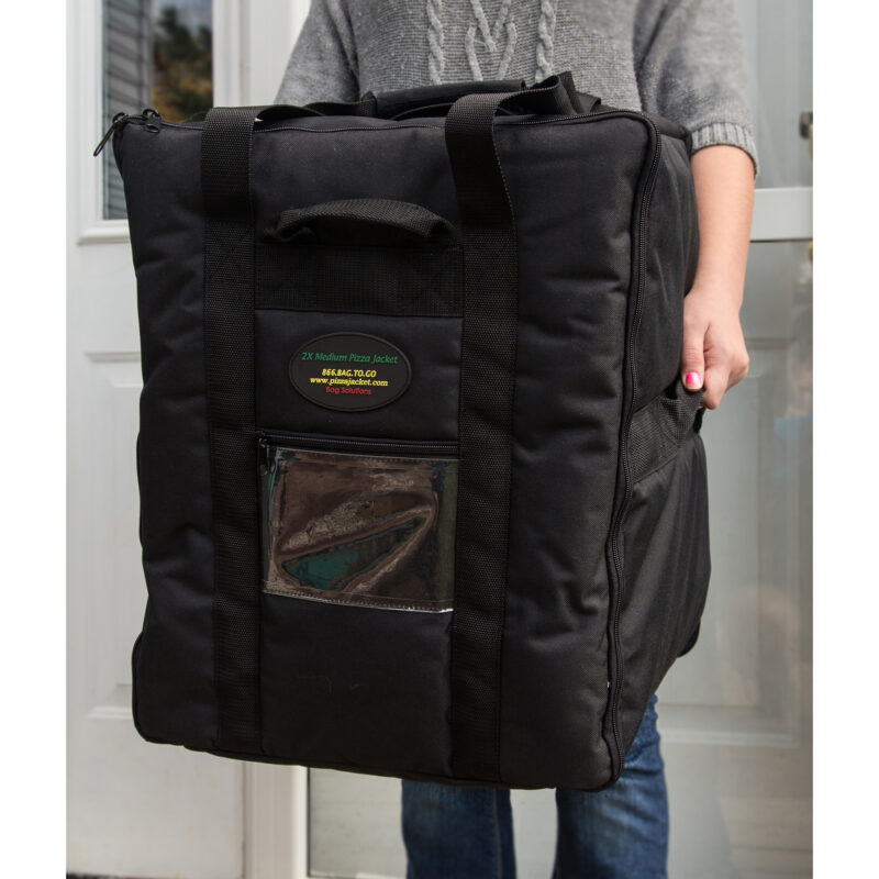 Double-capacity medium pizza bag