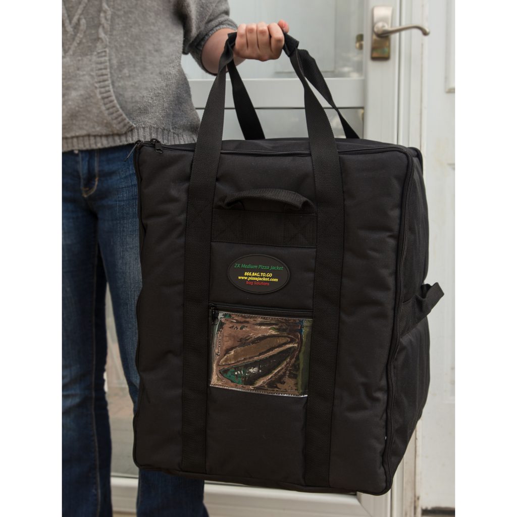 Double-capacity medium pizza bag