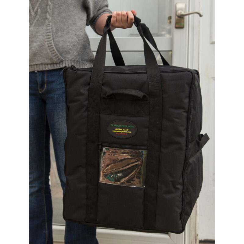 Double-capacity medium pizza bag