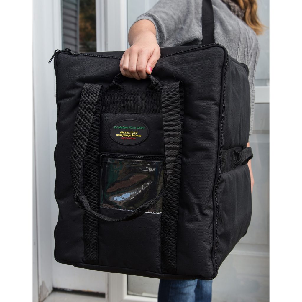 Double-capacity medium pizza bag