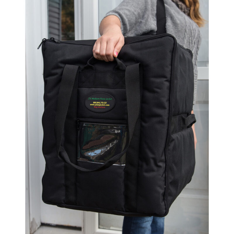 Double-capacity medium pizza bag
