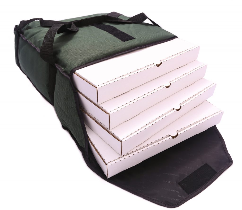 Green small pizza bag