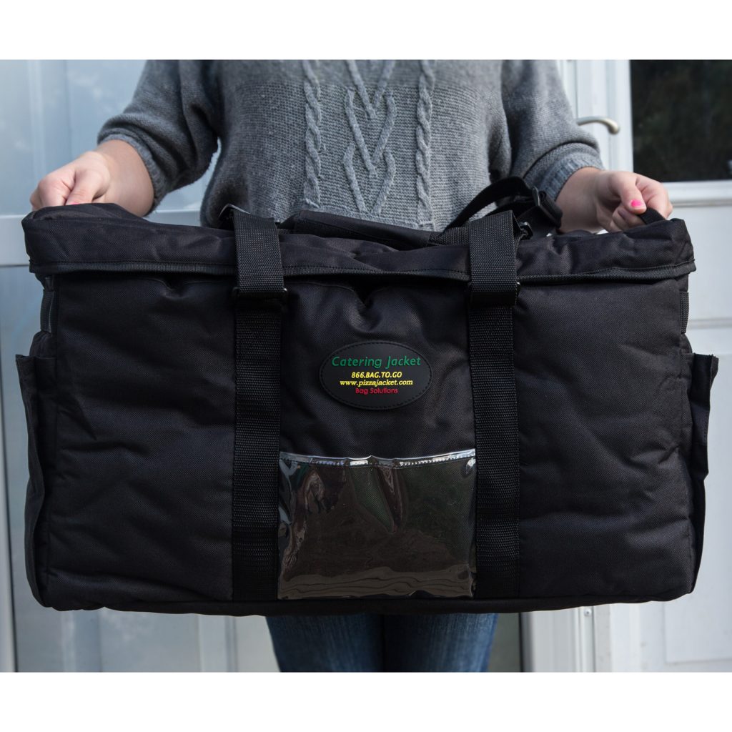 Person holding catering bag